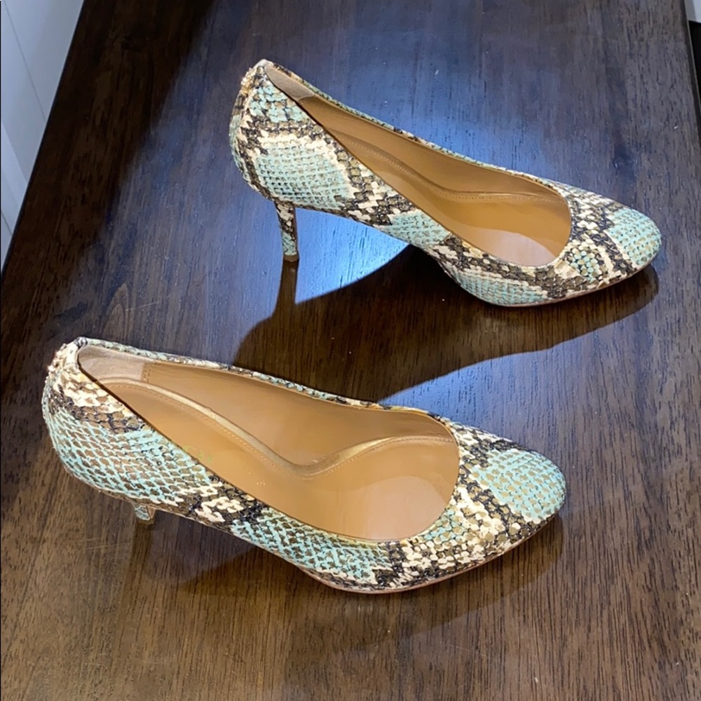 Coach Metallic snakeskin print heels - Picture 8 of 11